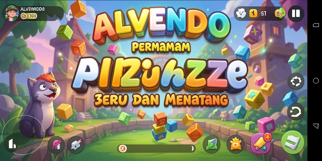 Tangkapan layar gameplay <strong>ALVENDO</strong> yang menunjukkan keseruan bermain puzzle.