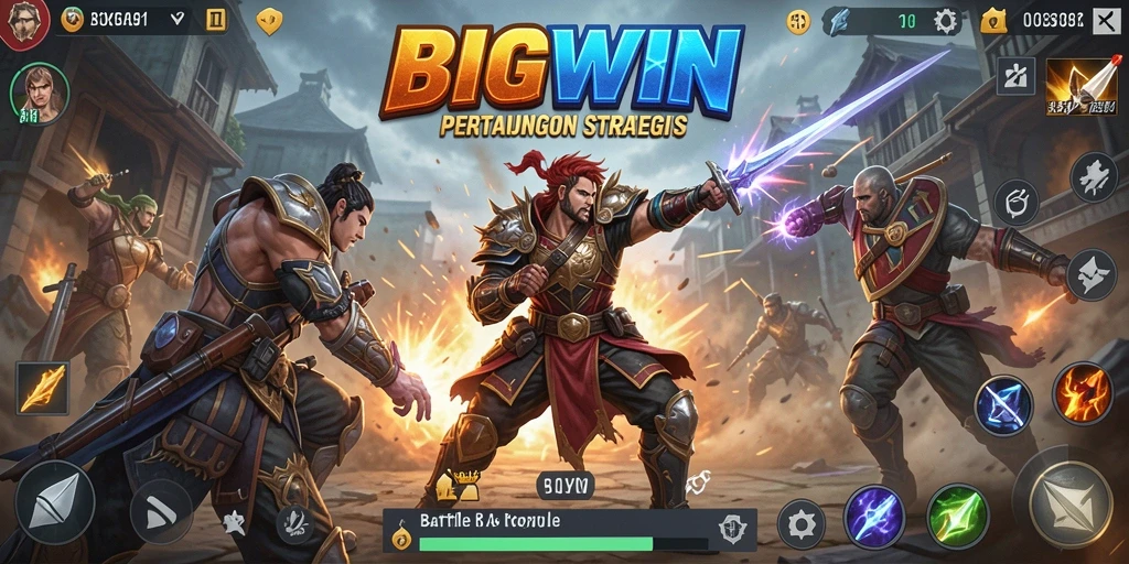 Tampilan seru gameplay Battle Royale BIGWIN dengan aksi intens.