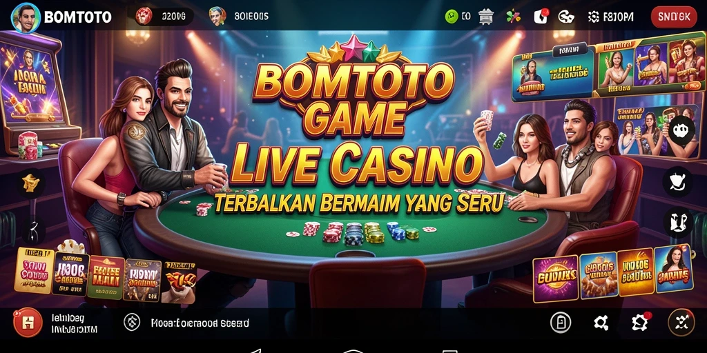 Screenshot gameplay yang menampilkan suasana kasino Live Casino yang mendebarkan.