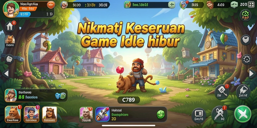 Tampilan gameplay C789 dengan elemen idle yang menarik.