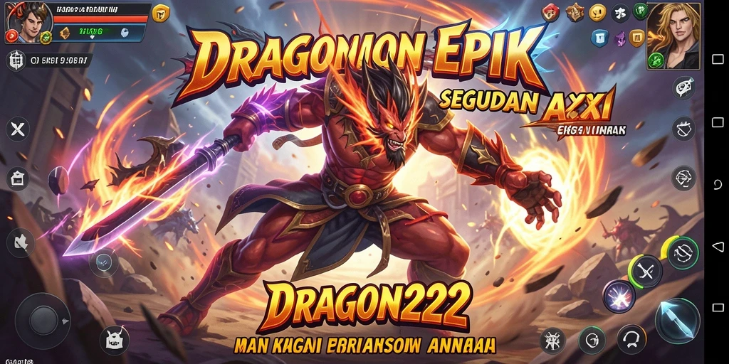 Tampilan seru dari pertarungan dalam DRAGON222.