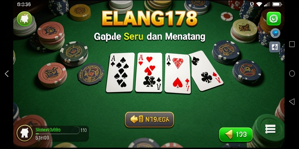 Tampilan gameplay menarik dari permainan Gaple ELANG178.