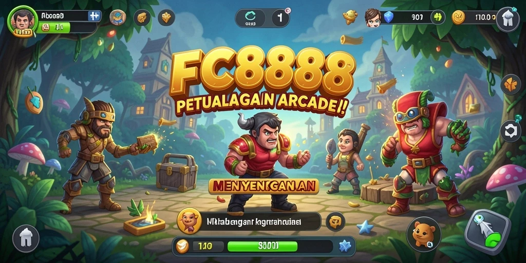 Tampilan gameplay yang seru dan penuh aksi di FC888.