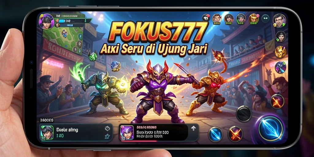 Screenshot utama FOKUS777 menampilkan aksi gameplay yang mendebarkan.