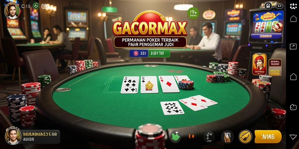 Tampilan gameplay menarik dari GACORMAX menunjukkan keseruan permainan poker.