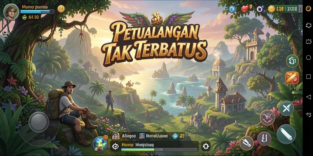 Tampilan gameplay menakjubkan di dunia petualangan HARAPJP.