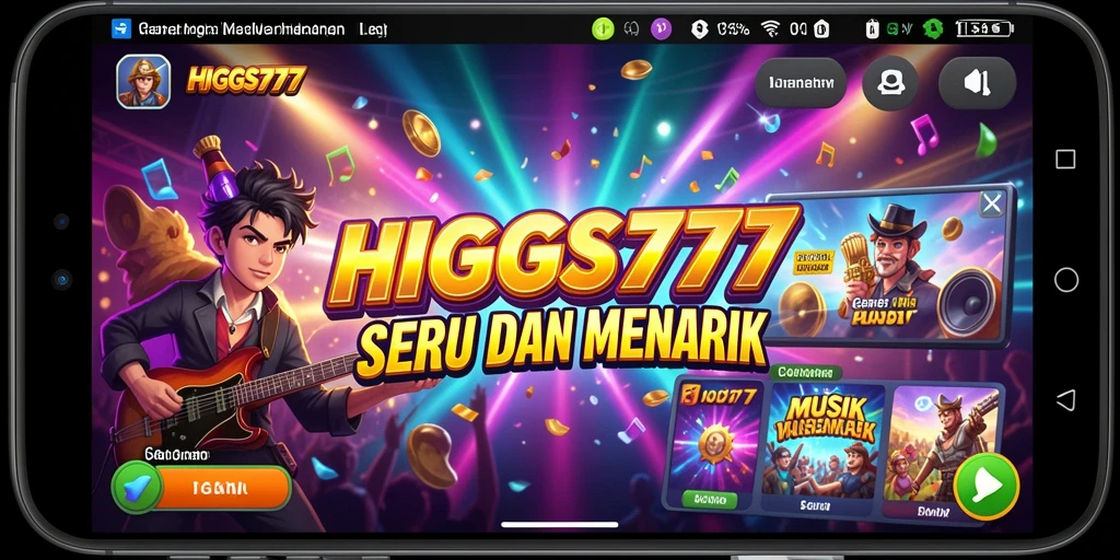 Tampilan gameplay HIGGS777 yang penuh warna dan interaktif.