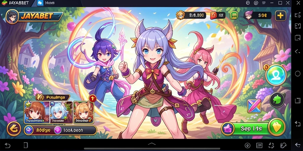 Screenshot JAYABET menunjukkan aksi mendebarkan dalam dunia anime.