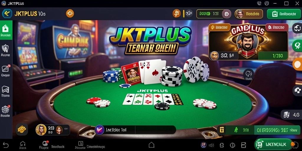 Tampilan gameplay JKTPLUS dengan antarmuka yang menarik dan mudah digunakan.