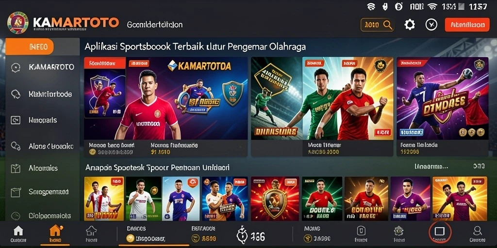 Tampilan gameplay taruhan olahraga di KAMARTOTO