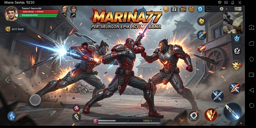 Tampilan action seru dalam gameplay MARINA77 yang menegangkan.