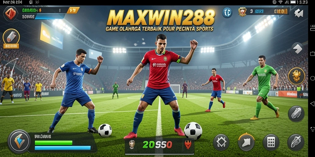 Tampilan gameplay seru dalam aplikasi olahraga MAXWIN288.