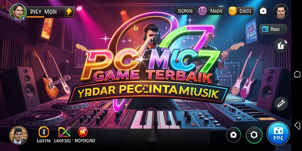Screenshot gameplay PCPC7 yang menampilkan serunya bermain musik.