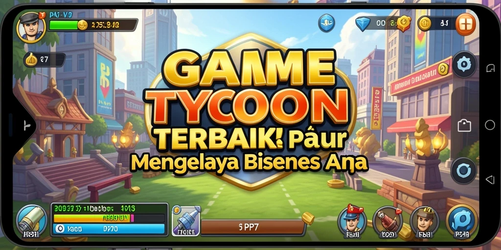 Tangkapan layar utama PP7 menunjukkan gameplay yang seru dan strategis dalam manajemen bisnis.