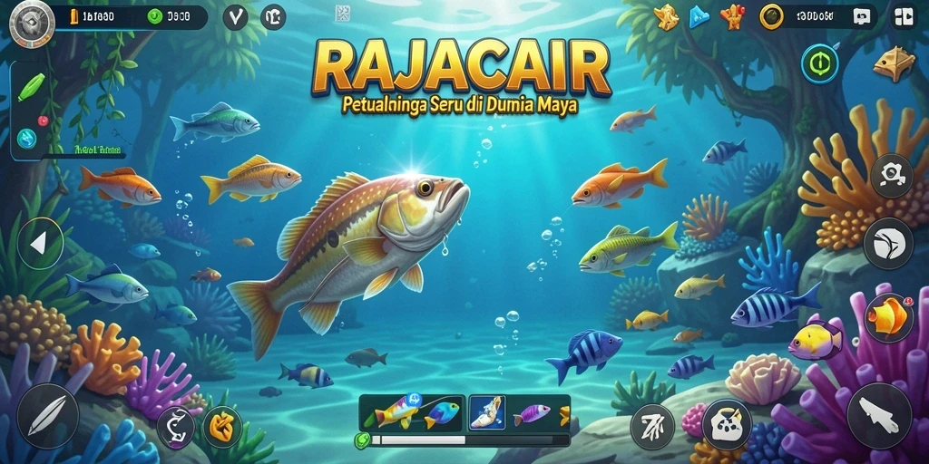 Screenshot RAJACAIR menunjukkan aksi memancing yang menegangkan dan mengesankan.