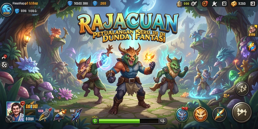 Gameplay seru di dunia fantastis RAJACUAN.