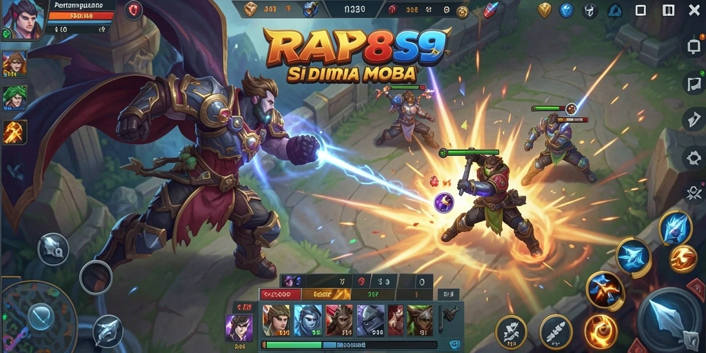 Screenshot menampilkan aksi pertempuran seru dalam RAP89.