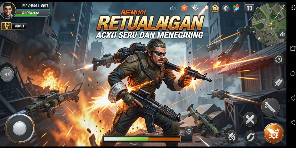 Screenshot utama REMI101 menampilkan aksi mendebarkan dalam gameplay.